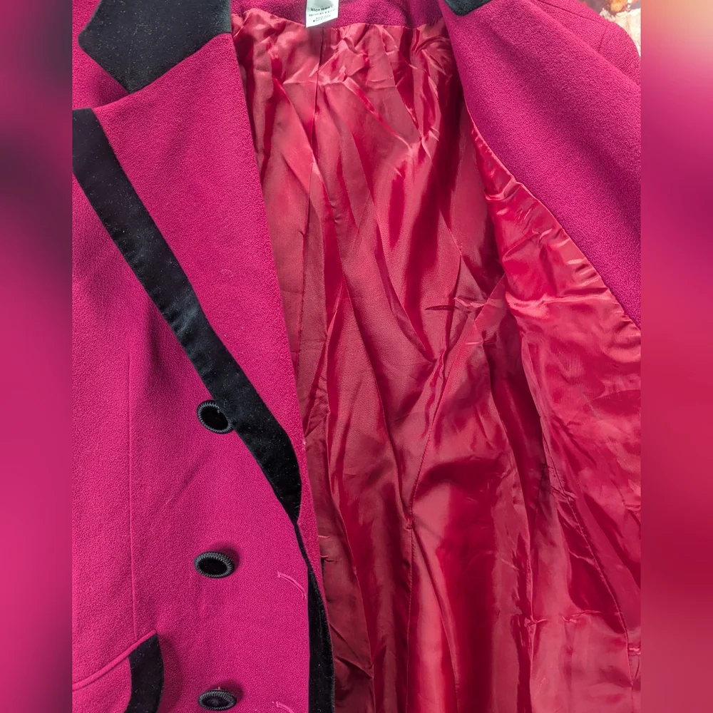 Vintage Christian Dior Pink Blazer with Velvet trim